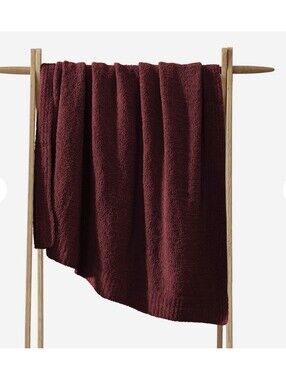 NWT Sunday Citizen Snug Lap Throw Blanket Cherry Lacquer 60"x48" - NEW